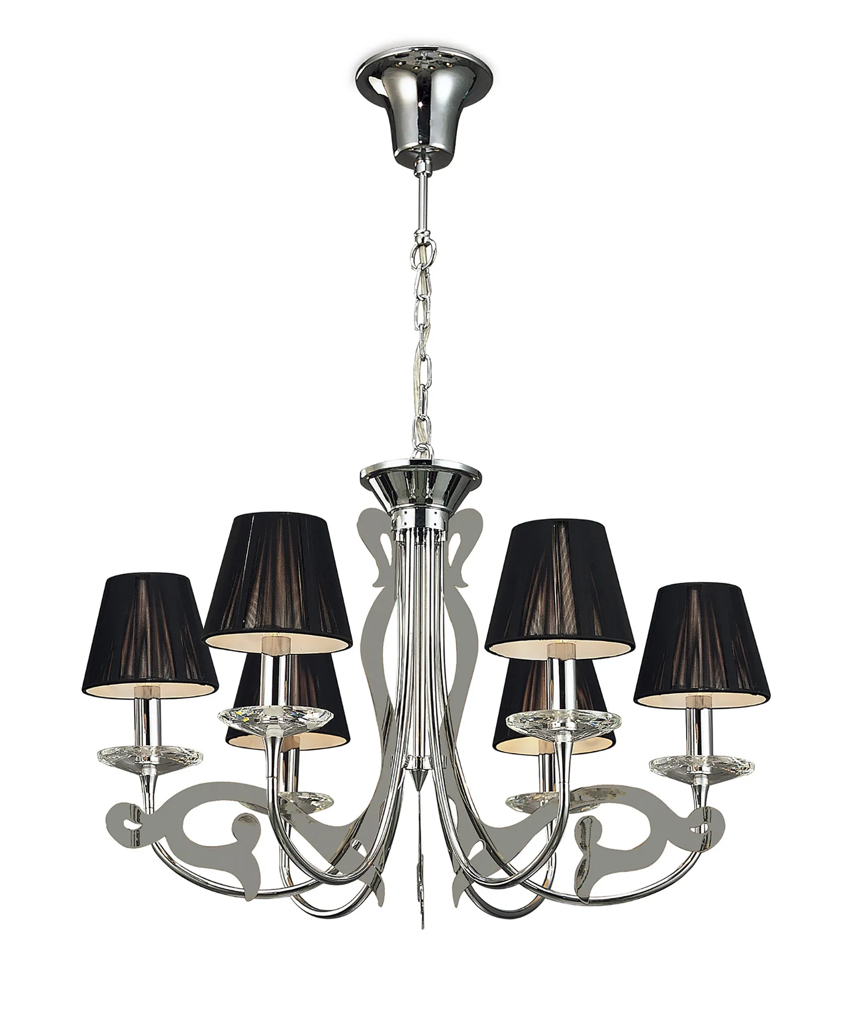 M0377  Acanto Crystal Pendant Round 6 Light